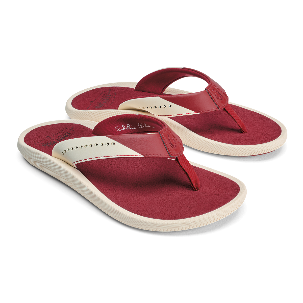 OluKai Ulele - Off White / Deep Red