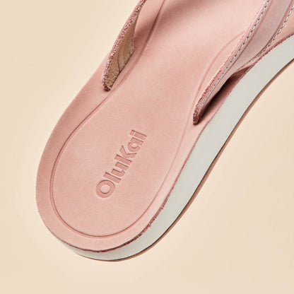 OluKai Southshore Women’s Waterproof Leather Sandals - Soft Pink