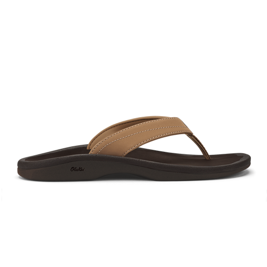 OluKai ‘Ohana Women's Beach Sandals - Almond / Dark Java
