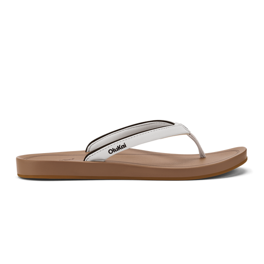 OluKai ‘Uiki Women’s Everyday Beach Sandals - White Sand / Almond