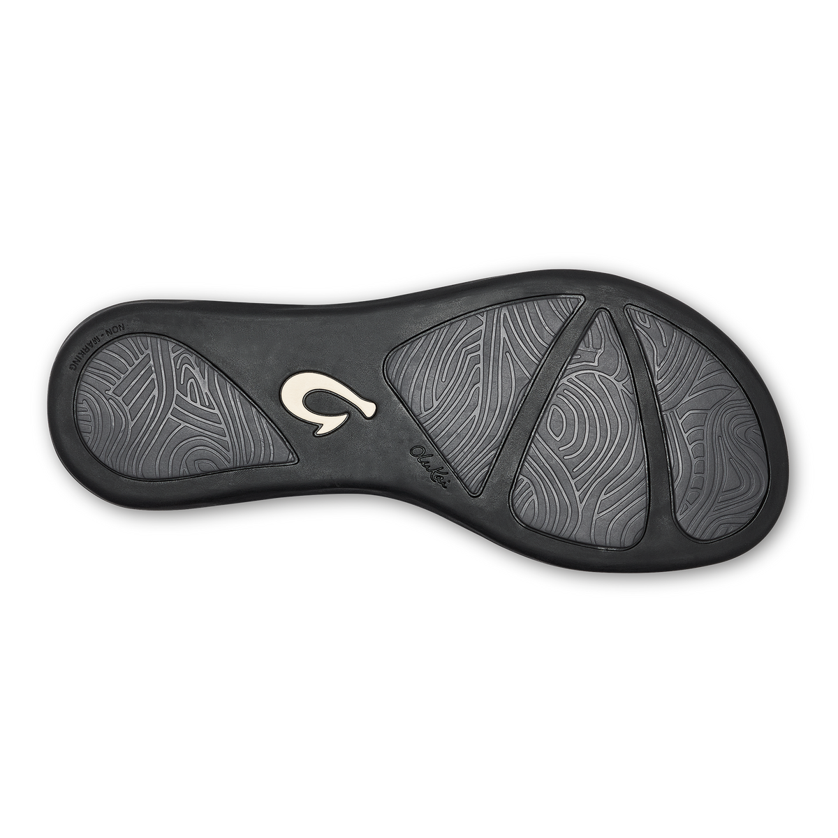 OluKai Honu Women’s Leather Beach Sandals - Black
