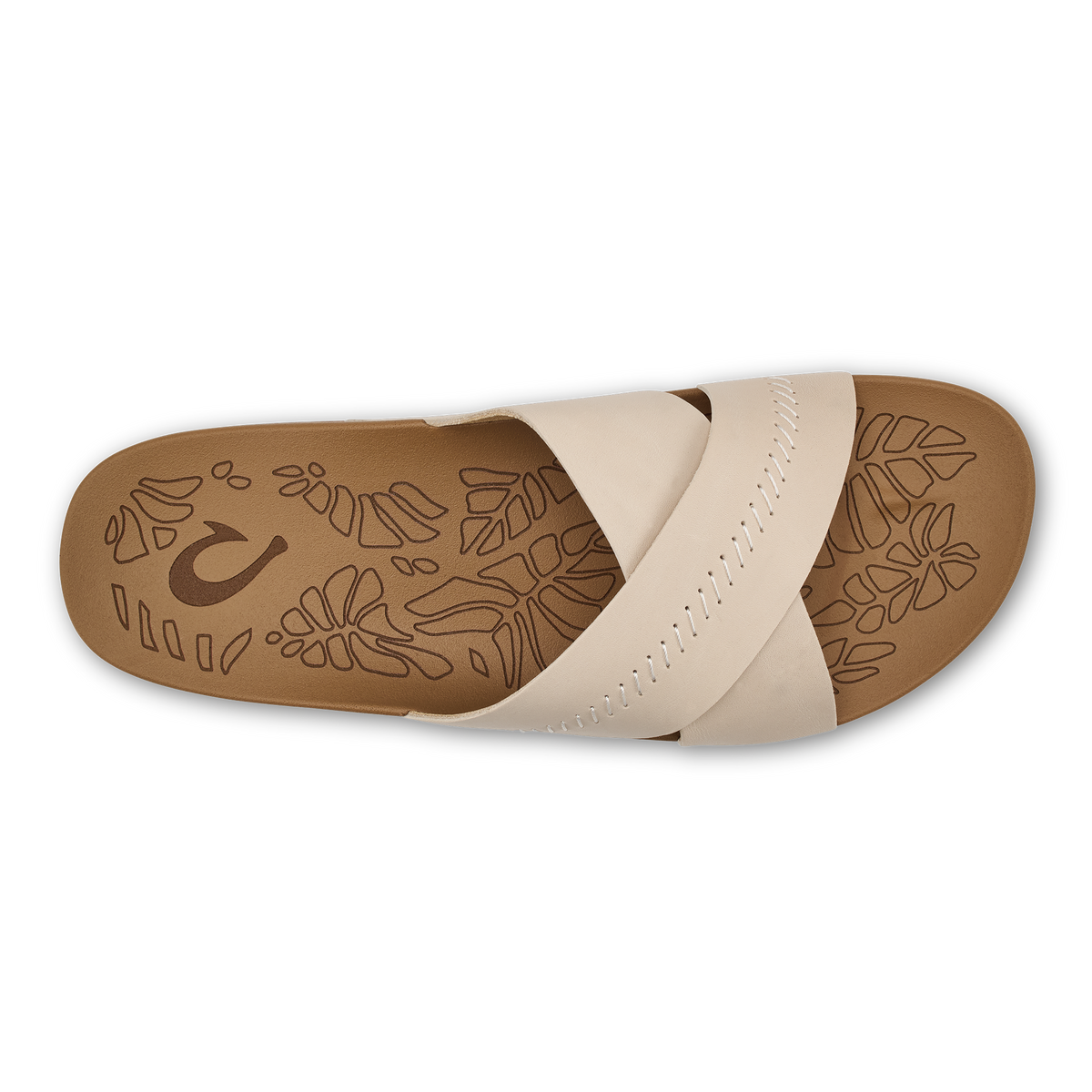 OluKai Kipe‘a ‘Olu Women‘s Slide Sandals - Puka / Tan