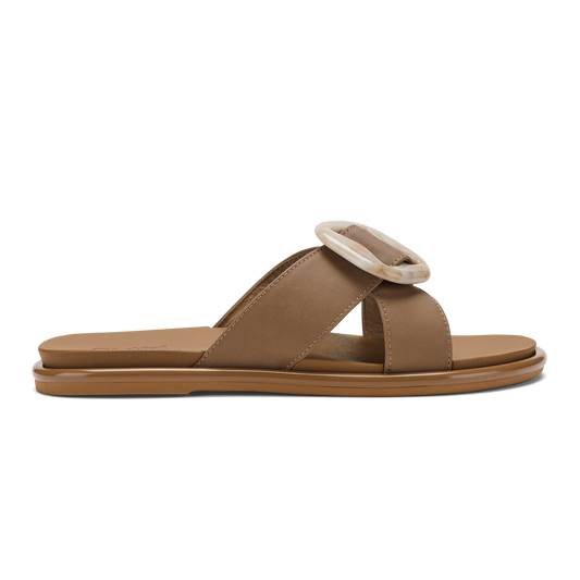 OluKai La‘i Slide Women’s Slide Beach Sandals - Tan