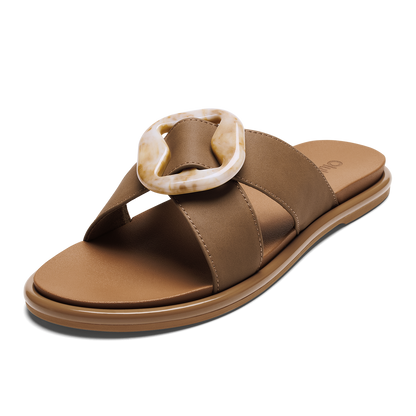 OluKai La‘i Slide Women’s Slide Beach Sandals - Tan
