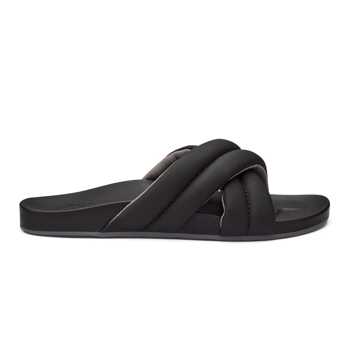 OluKai Hila Women’s Beach Slide Sandals - Black