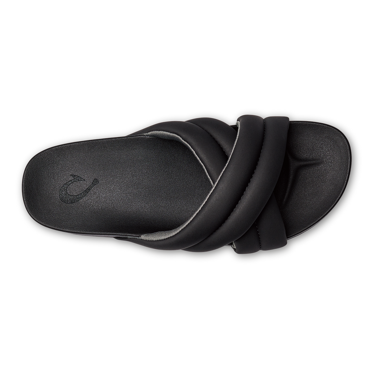 OluKai Hila Women’s Beach Slide Sandals - Black