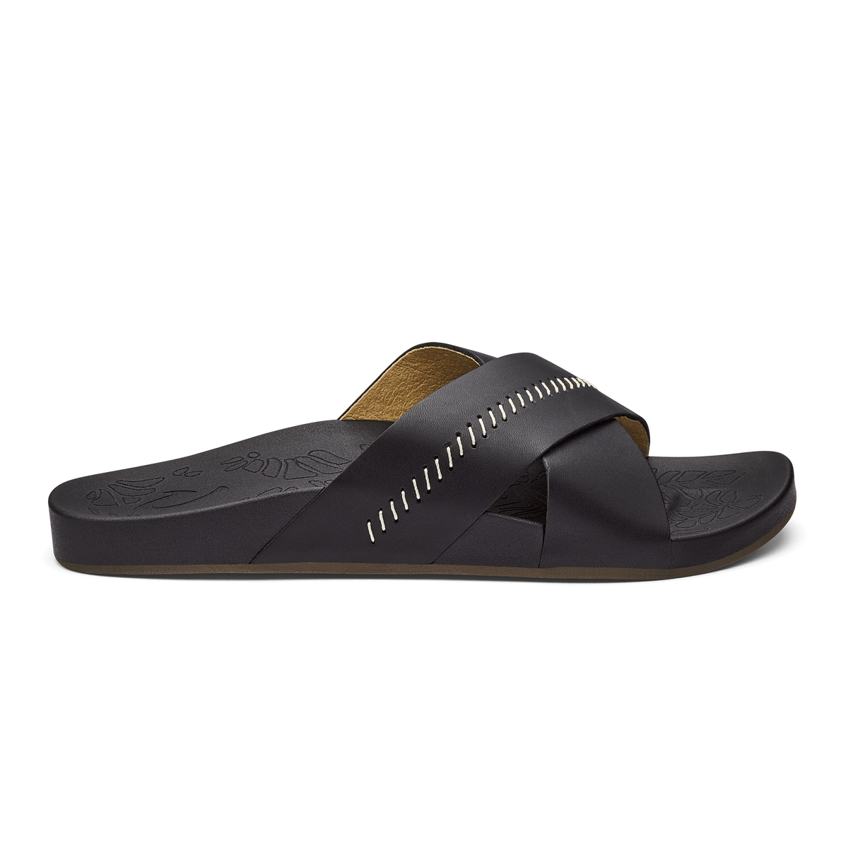 OluKai Kipe‘a ‘Olu Women‘s Slide Sandals - Black