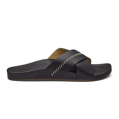 OluKai Kipe‘a ‘Olu Women‘s Slide Sandals - Black