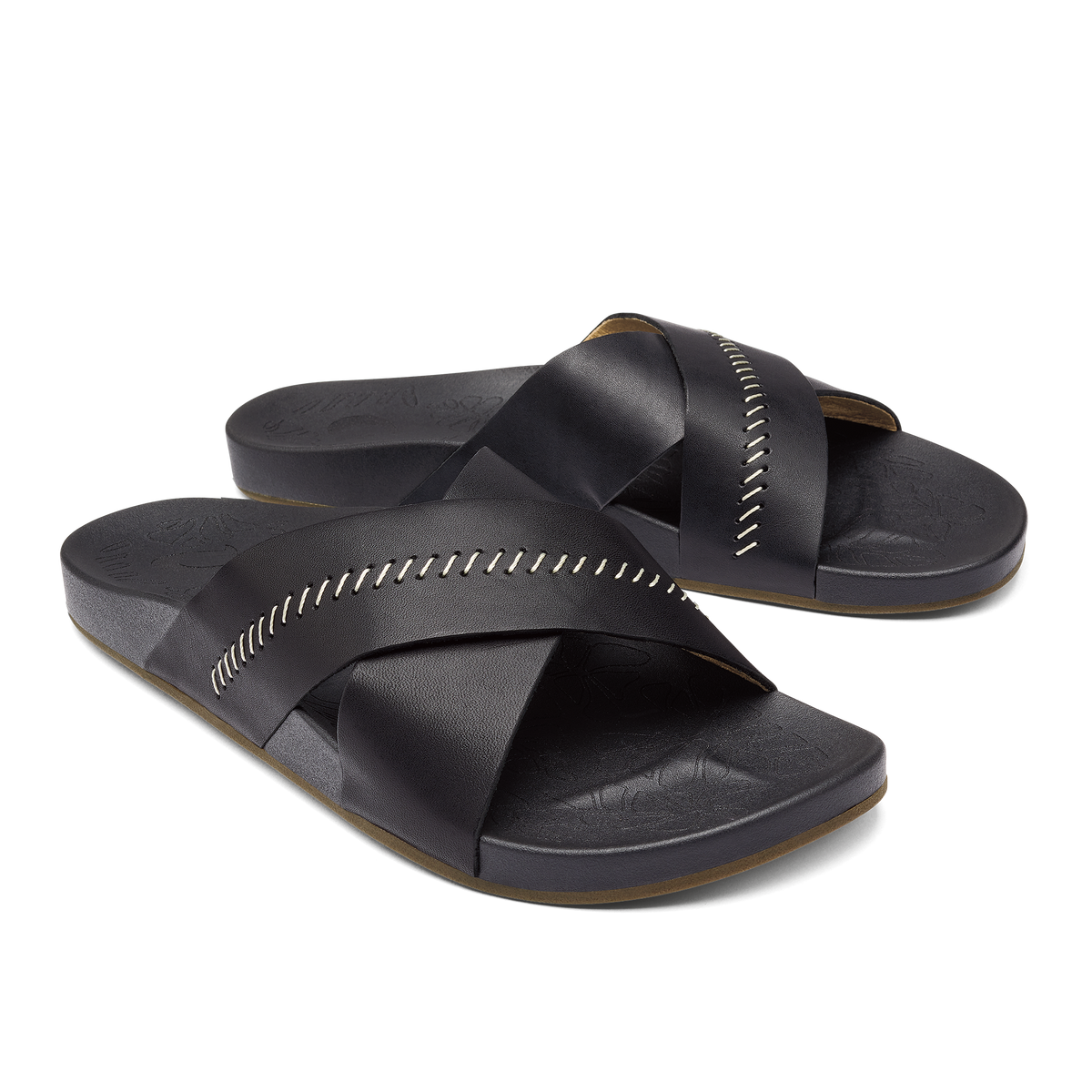 OluKai Kipe‘a ‘Olu Women‘s Slide Sandals - Black