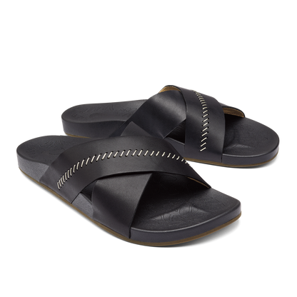 OluKai Kipe‘a ‘Olu Women‘s Slide Sandals - Black
