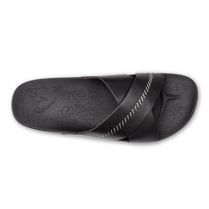 OluKai Kipe‘a ‘Olu Women‘s Slide Sandals - Black