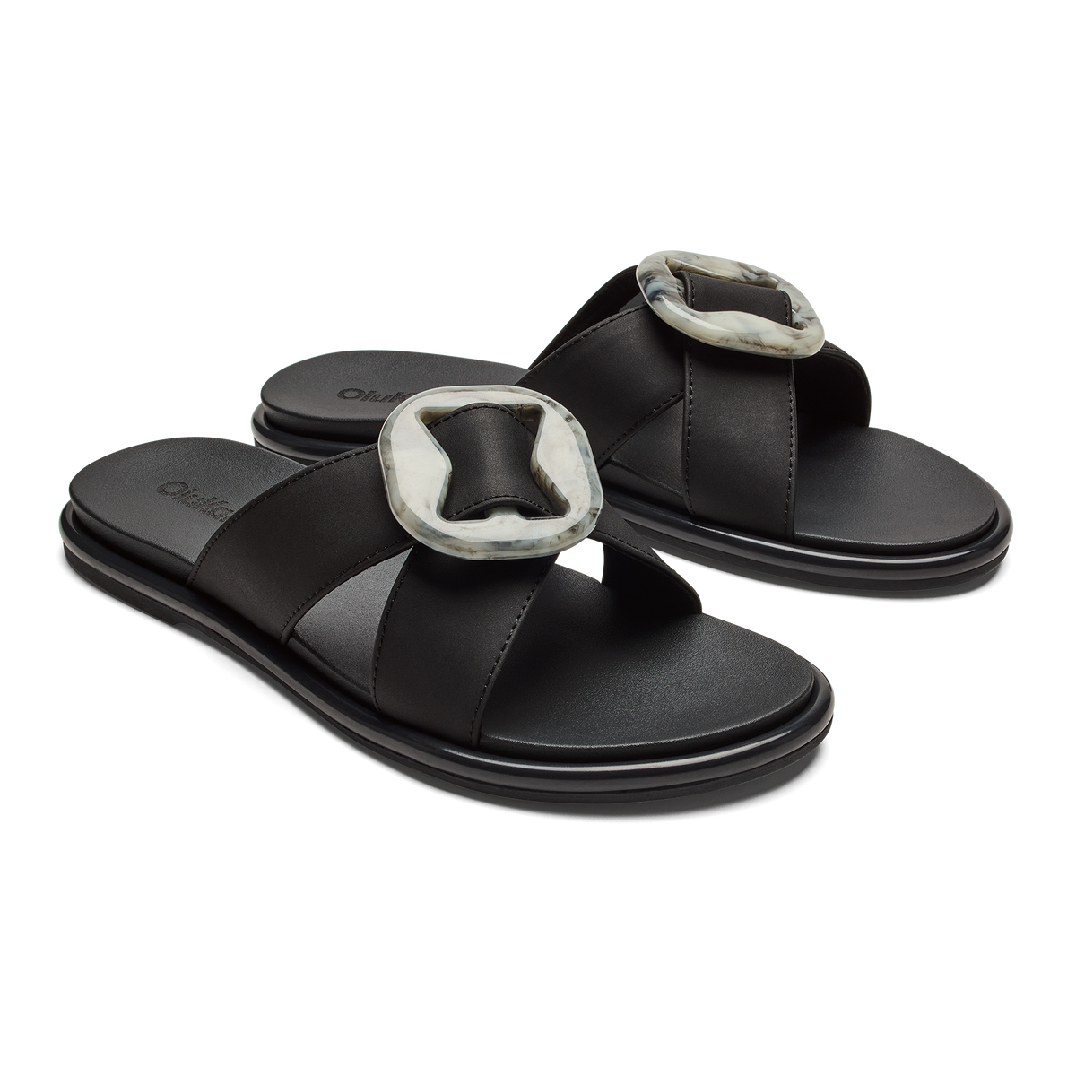 OluKai La‘i Slide Women’s Slide Beach Sandals - Lava Rock