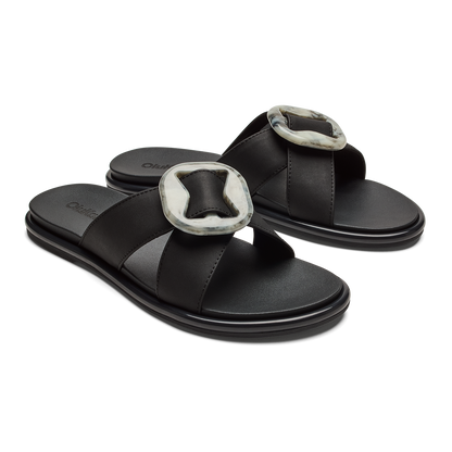 OluKai La‘i Slide Women’s Slide Beach Sandals - Lava Rock