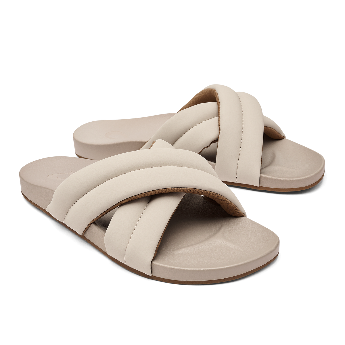 OluKai Hila Women’s Beach Slide Sandals - Cloudy