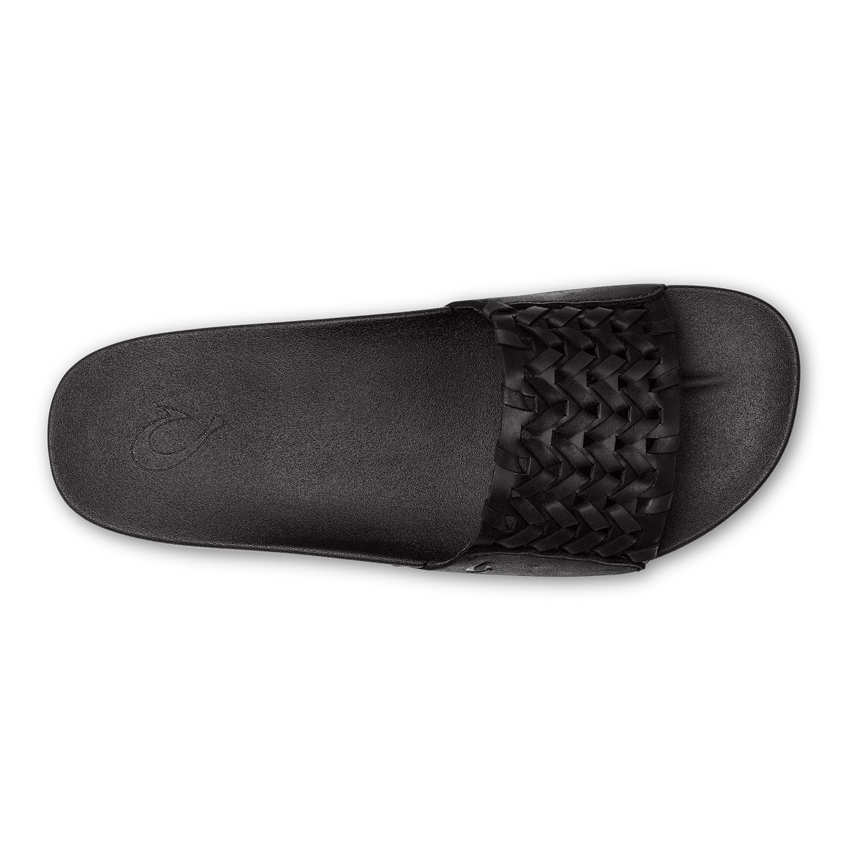OluKai Kāmola Women’s Leather Slide Sandals - Black