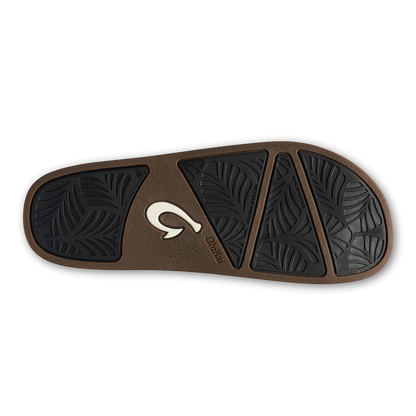 OluKai Kāmola Women’s Leather Slide Sandals - Black