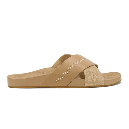 OluKai Kipe‘a ‘Olu Women‘s Slide Sandals - Warm Sand