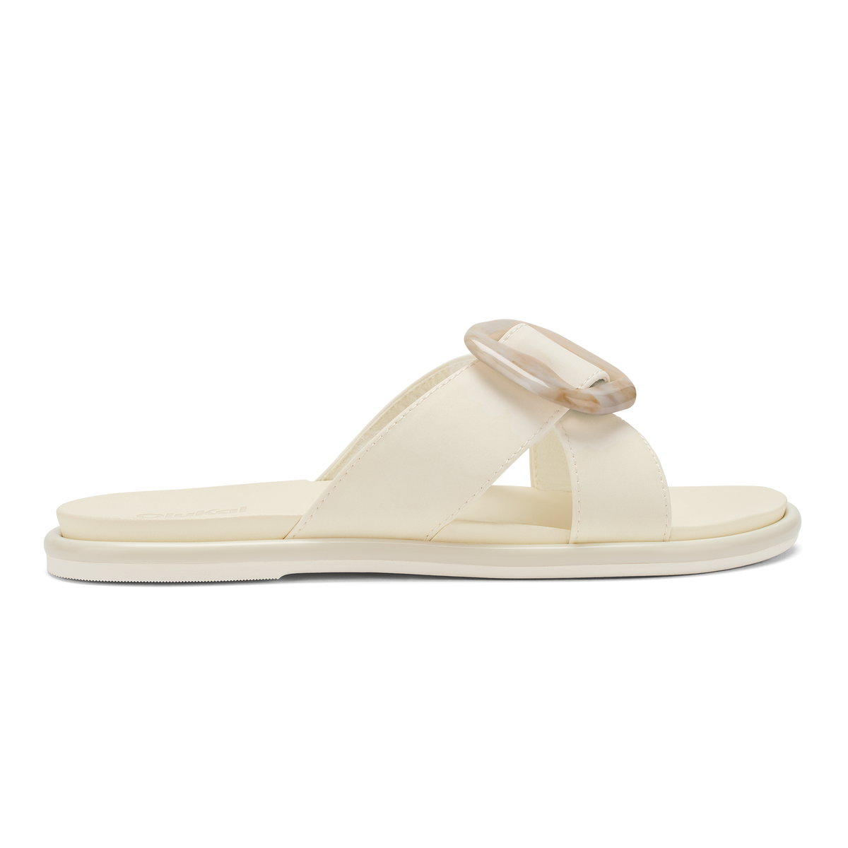 OluKai La‘i Slide Women’s Slide Beach Sandals - White Sand