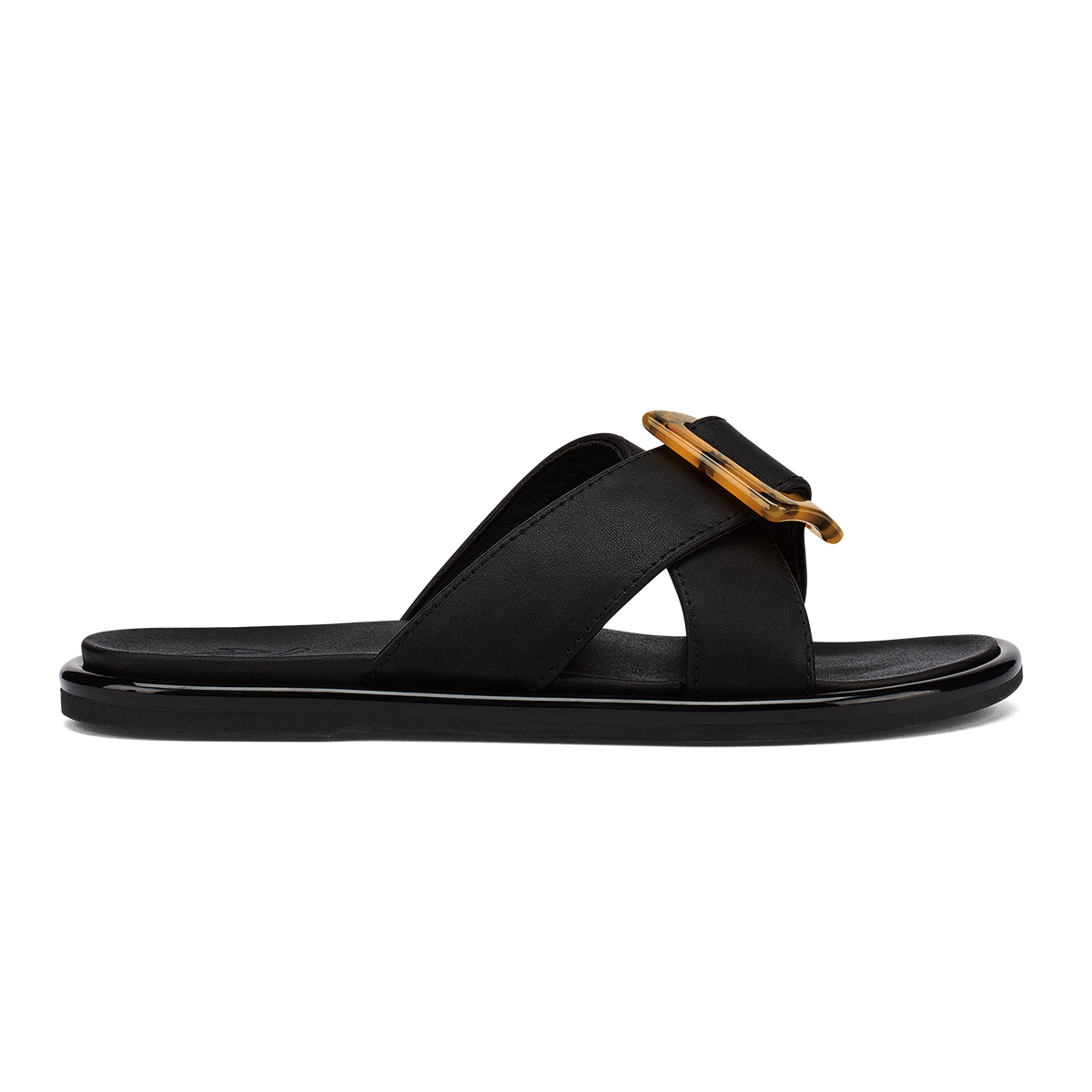 OluKai La‘i Slide Women’s Slide Beach Sandals - Black