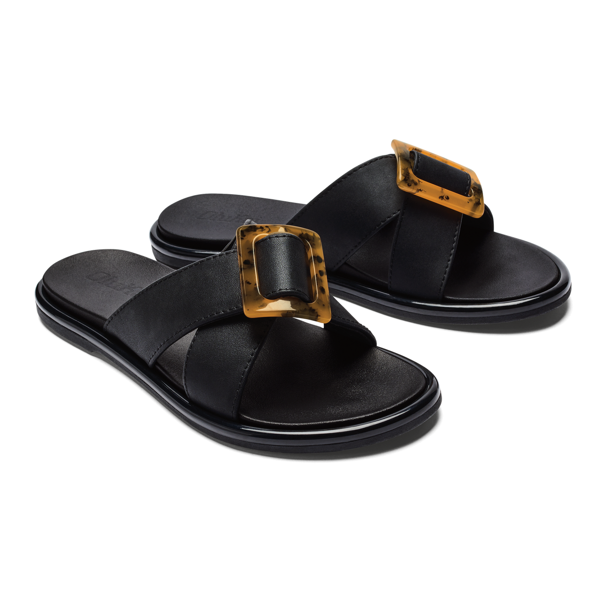 OluKai La‘i Slide Women’s Slide Beach Sandals - Black
