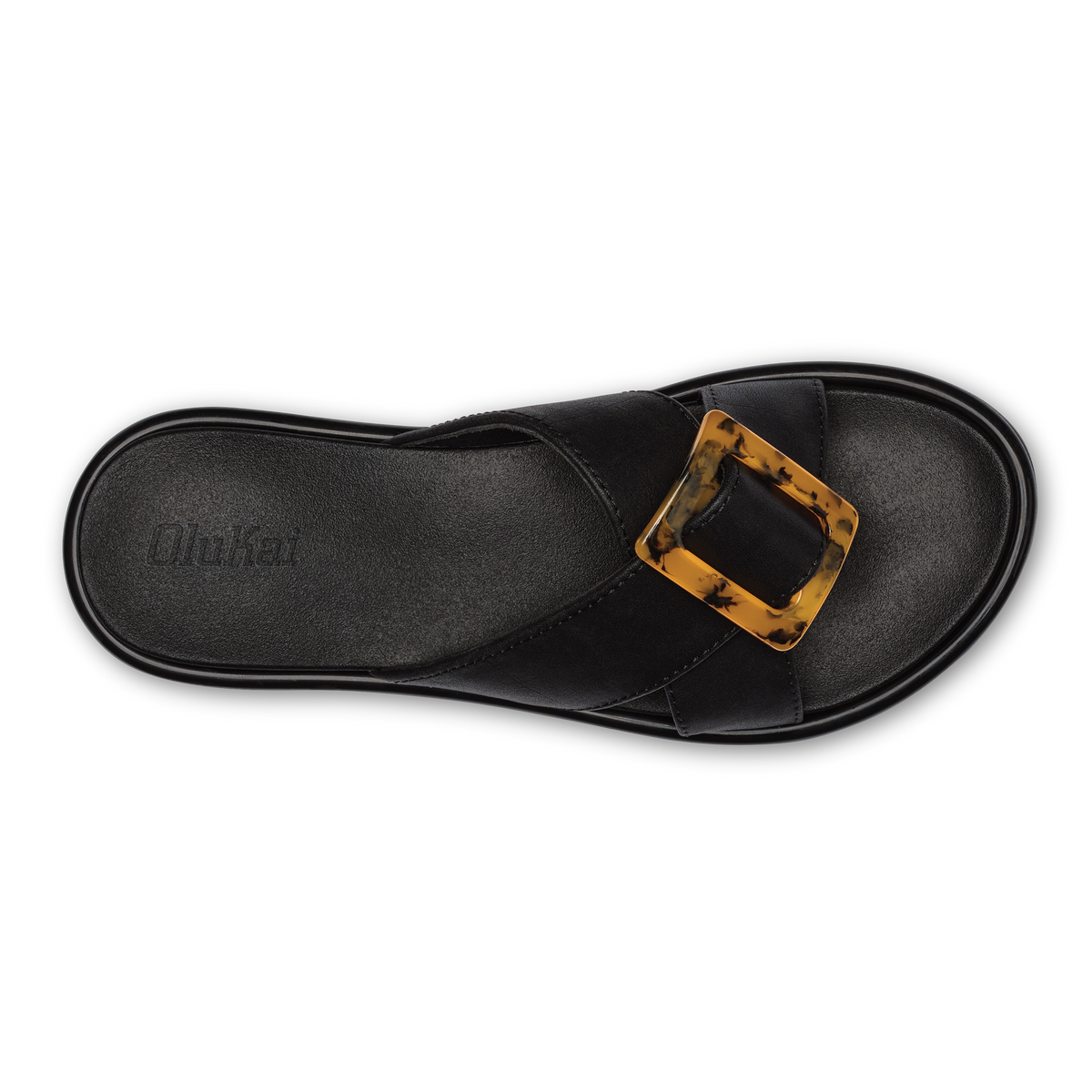 OluKai La‘i Slide Women’s Slide Beach Sandals - Black