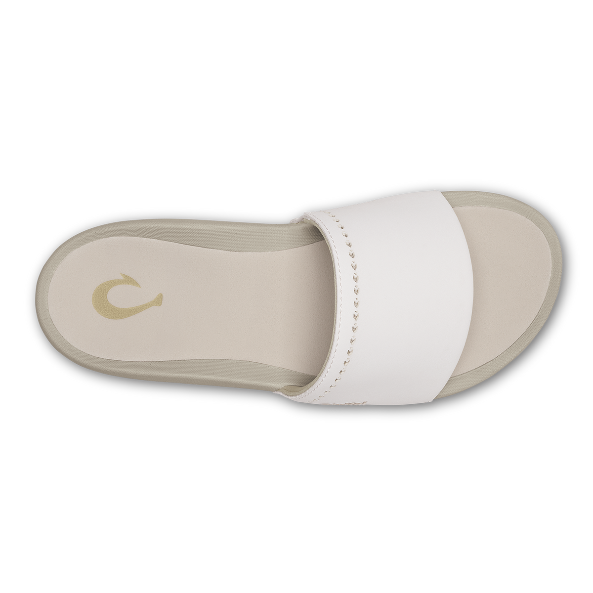 OluKai Ulele Slide - Bright White / Tapa