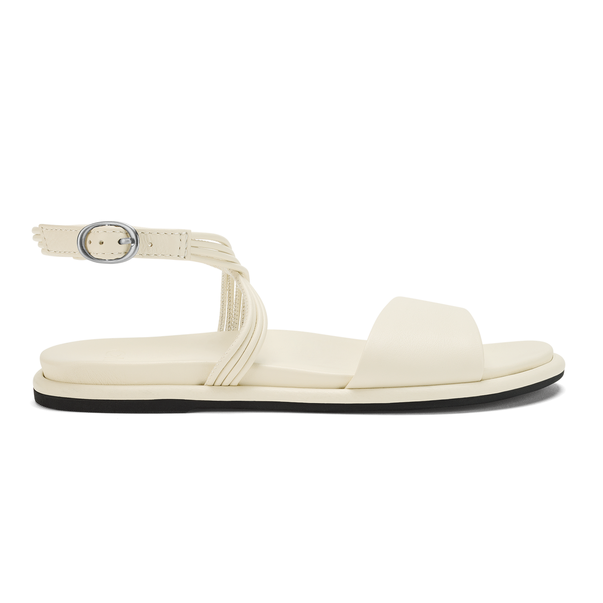 OluKai Tiare Wrap Women’s Leather Sandals - White Sand