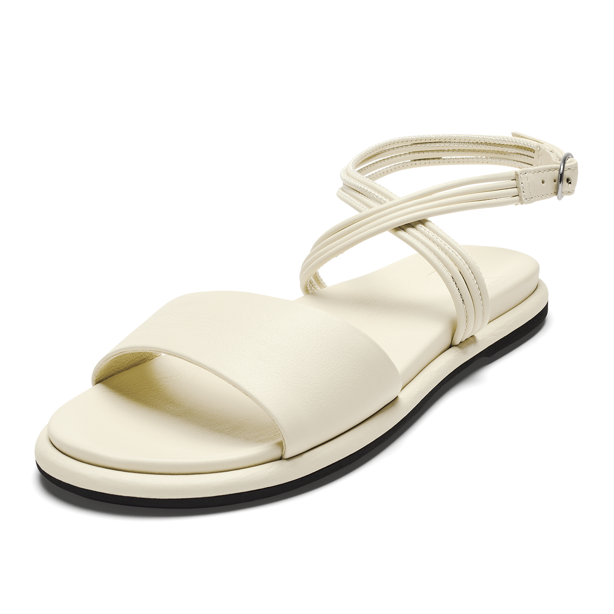OluKai Tiare Wrap Women’s Leather Sandals - White Sand