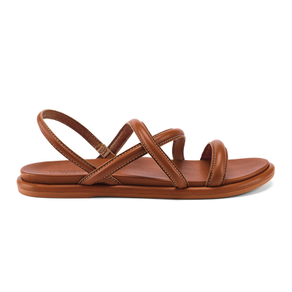 OluKai Tiare Strappy Women’s Leather Sandals - Fox