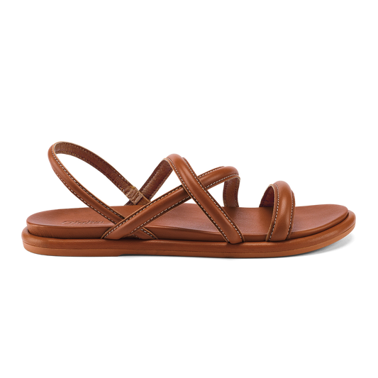 OluKai Tiare Strappy Women’s Leather Sandals - Fox
