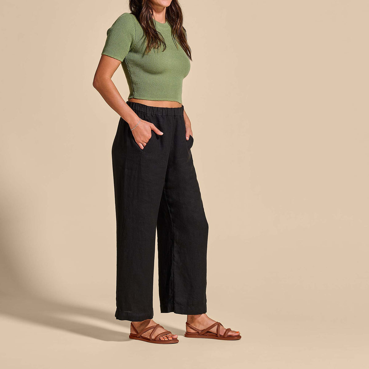 OluKai Tiare Strappy Women’s Leather Sandals - Fox