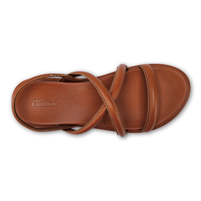 OluKai Tiare Strappy Women’s Leather Sandals - Fox