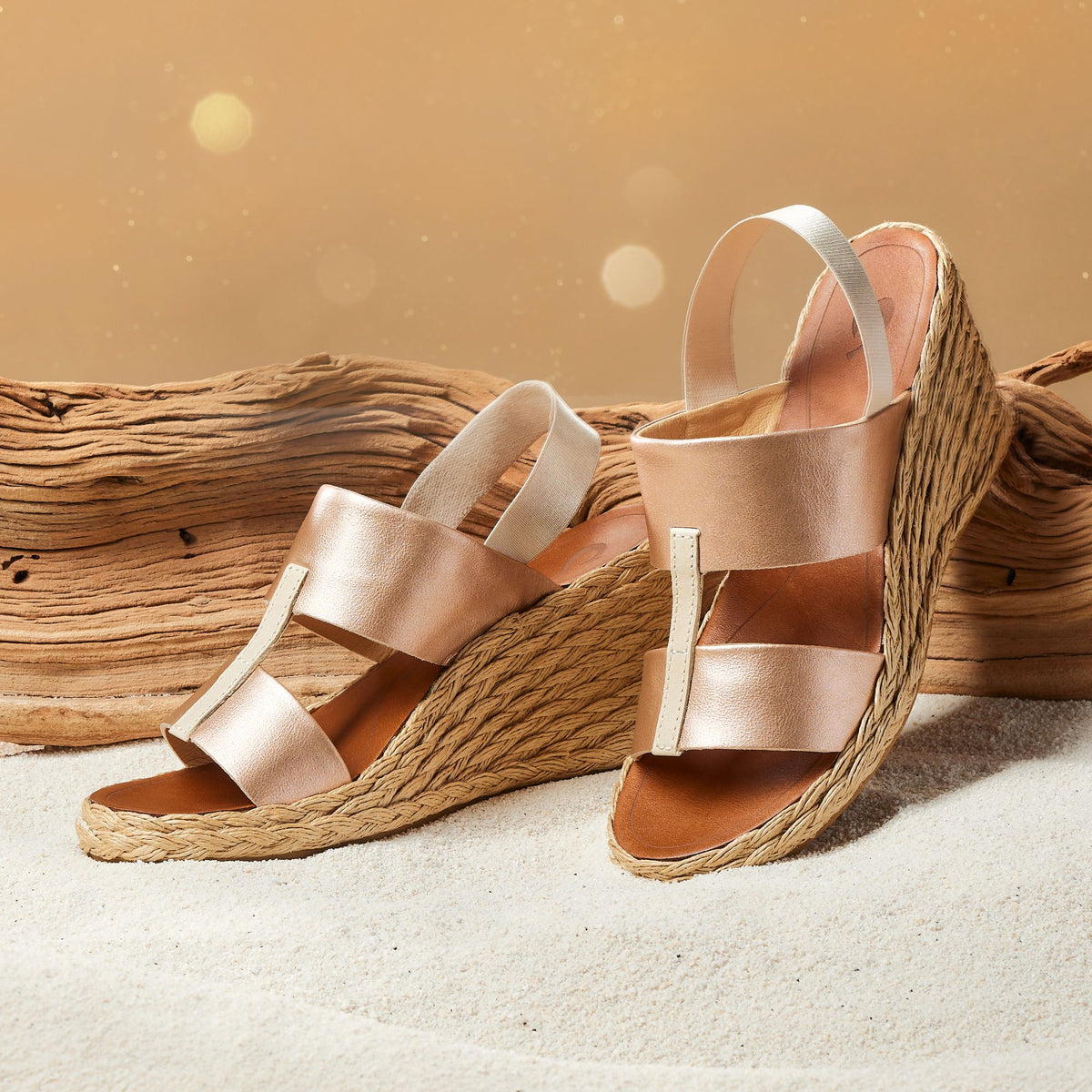 OluKai Lile Wedge - Copper / Tan