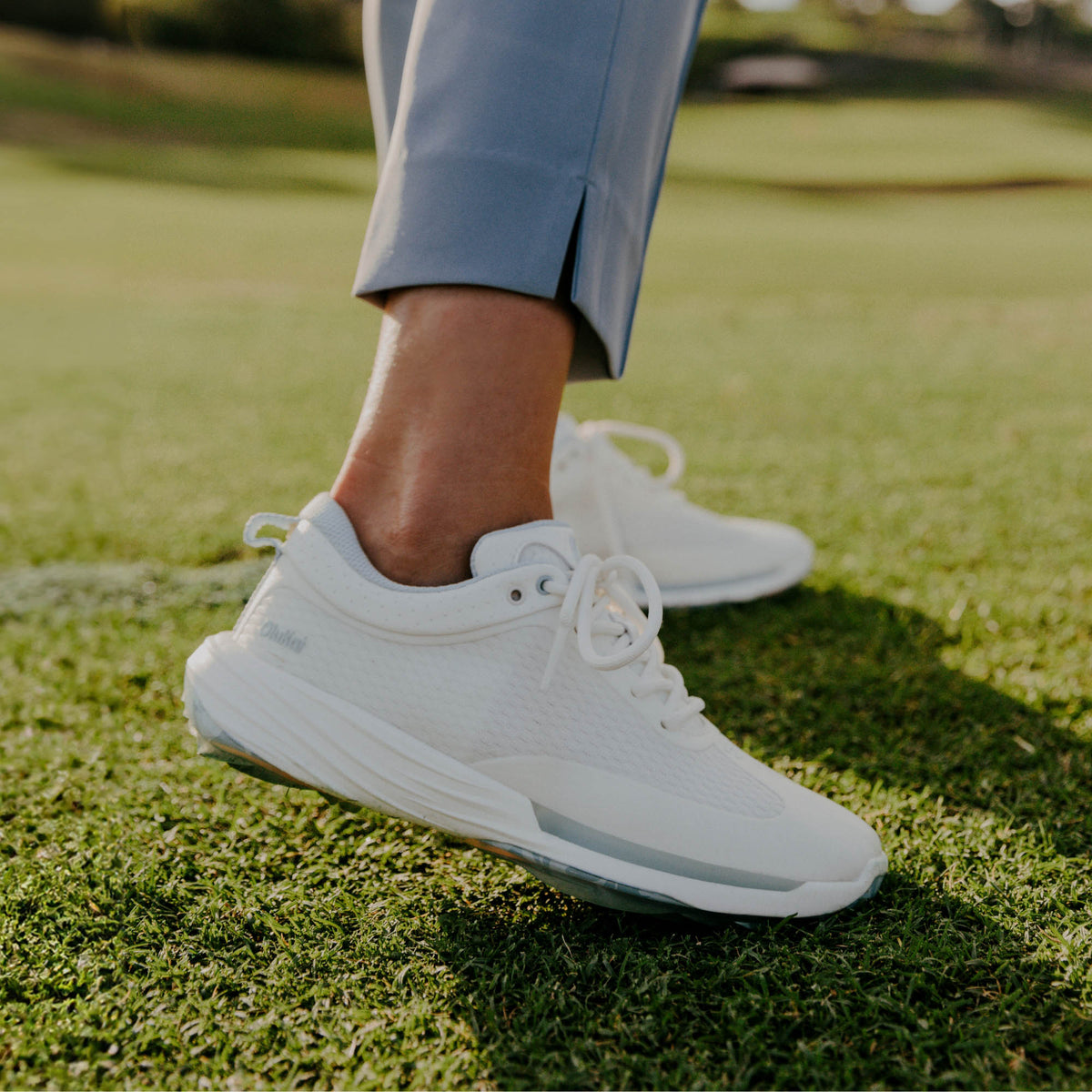 OluKai Mākena Women’s Waterproof Golf Shoes - Bright White