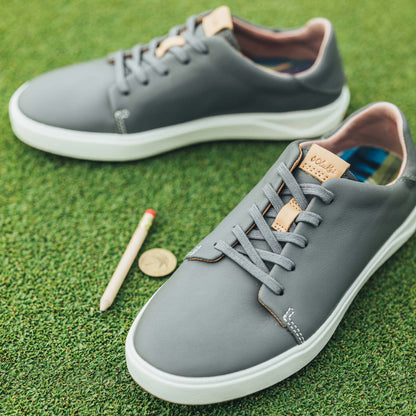 OluKai Wailea Women’s Waterproof Leather Golf Shoes - Stone