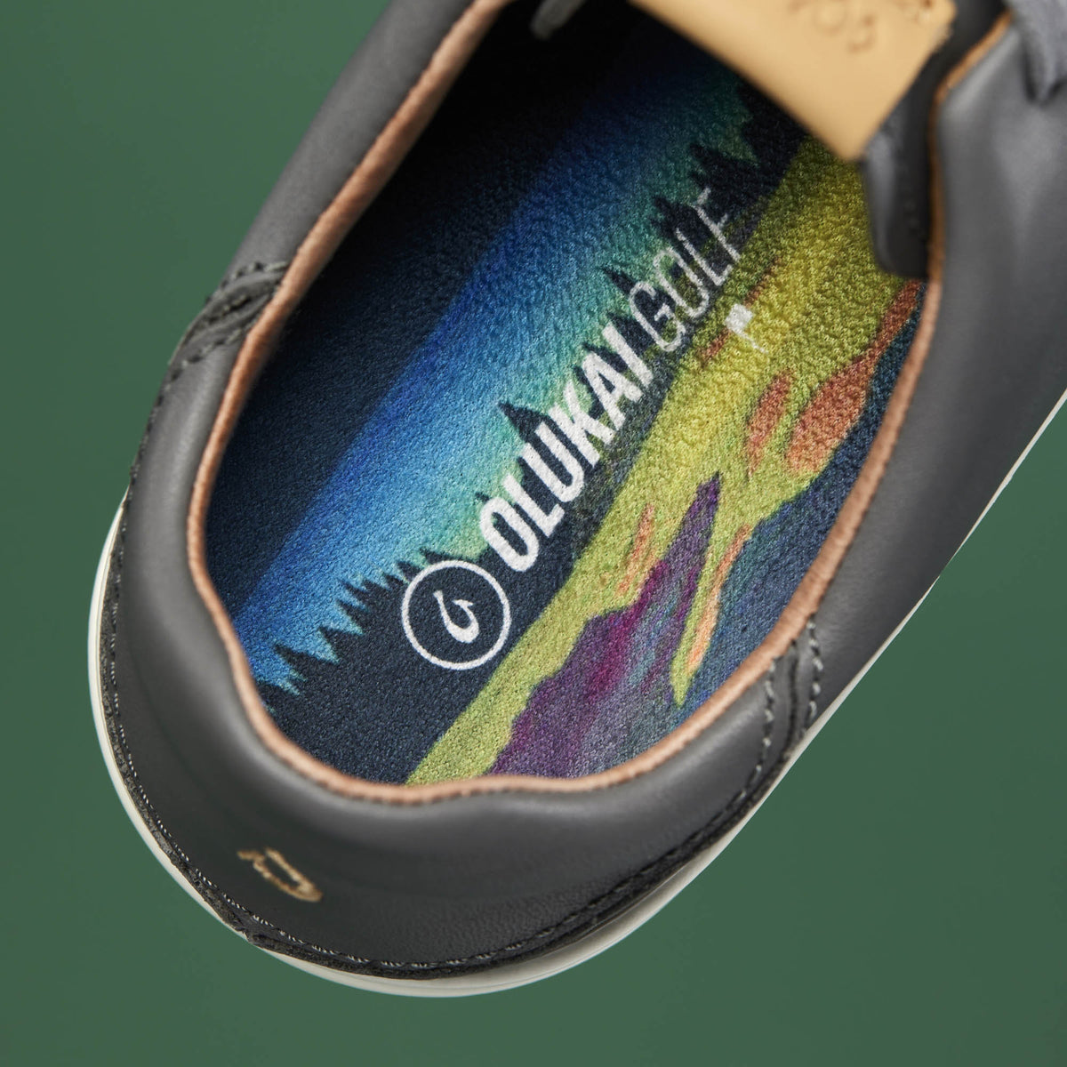 OluKai Wailea Women’s Waterproof Leather Golf Shoes - Stone